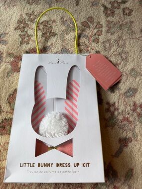 Meri Meri White & Pink Little Bunny Dress Up Kit - Easter Craft